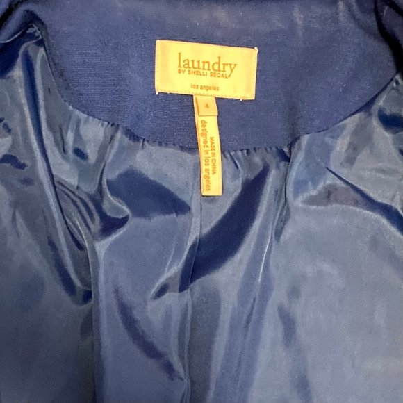 LAUNDRY ROYAL BLUE BEAUTIFUL JACKET ,WORN ONES, SIZE 4 - Picture 3 of 3